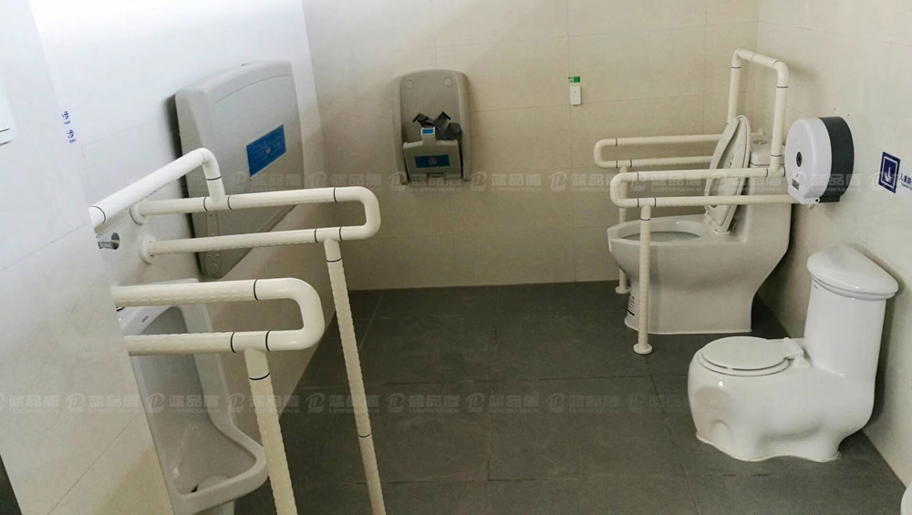 【武汉】汉蔡高速服务区公共厕所内的卫生间扶手款式